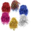 BESTonZON 6Pcs Foil Tinsel Party Wigs for Women, Colorful Shiny Fake Hair Wigs for Costume Cosplay Holiday Dress-Up Accessories view 1