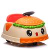 12V Hamburger Bumper Car for Kids 360 Spinning Ride On Toy with Parent Remote Bluetooth Music LED Lights and Storage Electric Bumper Car Silent Wheel Anti-Rollover for Ages 2-5 Yellow view 1