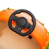 12V Hamburger Bumper Car for Kids 360 Spinning Ride On Toy with Parent Remote Bluetooth Music LED Lights and Storage Electric Bumper Car Silent Wheel Anti-Rollover for Ages 2-5 Yellow view 2