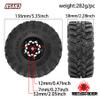 2.2 Wheels and Tires Set Aluminum Beadlock Wheels All-Terrain Mud Tires For 1/8 RC Crawler Cars Axial Capra Wraith/TRX4 Wheels Gen8 Everest Gen7 Pro Traxxas TRX4 Axial Gen8 SCX10 II RC4WD /4pcs view 2