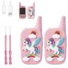 Kids Walkie Talkies 2 Pack - Rechargeable Walkie Talkies for Kids with Clear Sound, Long Range Indoor Outdoor Kids Walkie Talkies Toys for 3-12 Year Old Boys Girls, Perfect Birthday Gifta (Pink+Pink) view 1