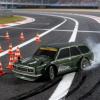 1:24 Scale RC Drift Car with LED Lights, 4WD Remote Control Mini Drift Car with Dual Speed Modes, LED Lights, Extra Drift Tires, USB Rechargeable Hobby RC Car for Teens and Adults (Green,2*Batteries) view 4