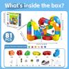 JWXTOYGDCN Electric Train Set 3D Magic Flexible Race Tracks for Kids Ages 3-8, 81PCS Anti Gravity Race Track with Car, STEM Educational Building Toy Gift for Boys & Girls view 2