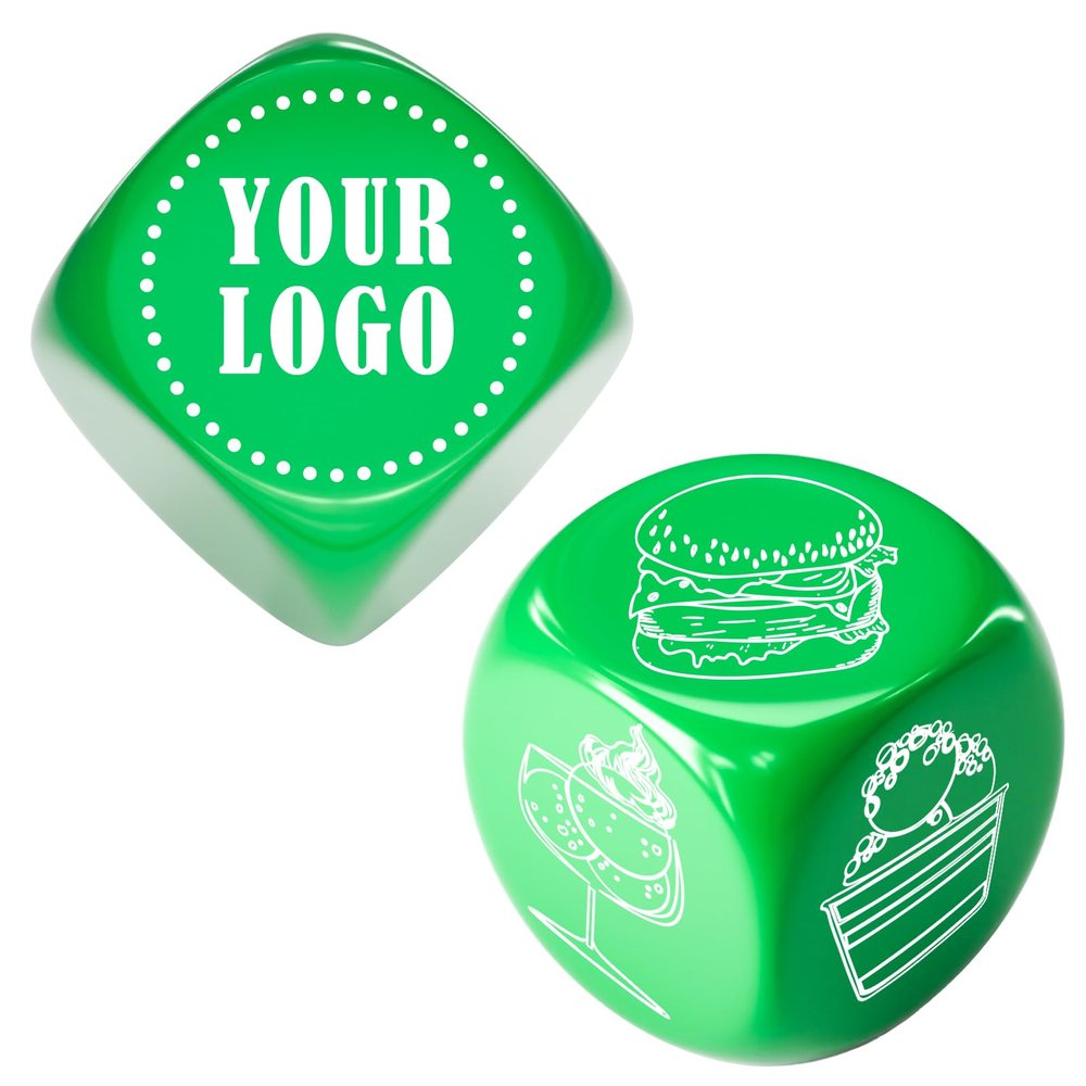 Custom Face Dice for Birthday & Anniversary Personalized Dice with UV Printed Customized Dices for Home Game Accessories Custom Party Gifts (Green, 20MM)