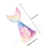 NAMOARLY Glitter Mermaid Party Hat Birthday Crown Cone Hat for 3 Years Rainbow Gradient Tail Design Birthday Party Supplies view 2
