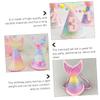 NAMOARLY Glitter Mermaid Party Hat Birthday Crown Cone Hat for 3 Years Rainbow Gradient Tail Design Birthday Party Supplies view 4