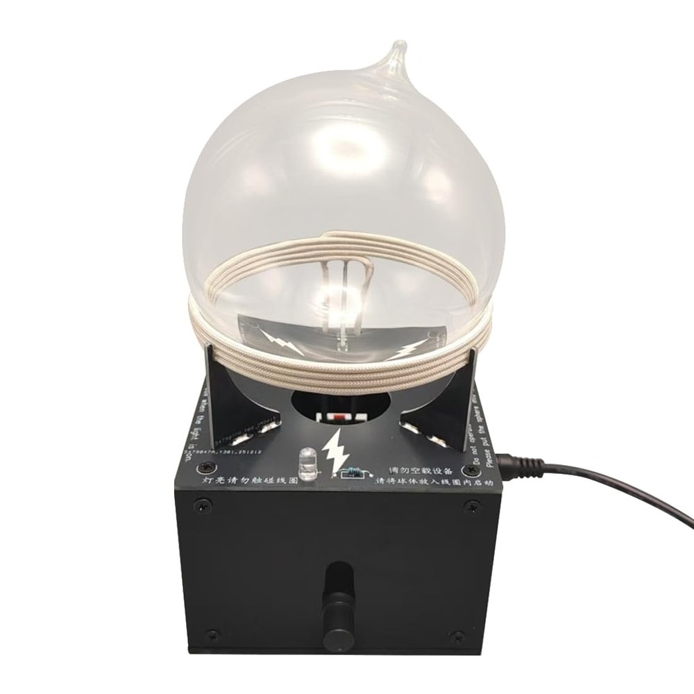 Arc-Reactor-Style Plasma Ring Lamp, Plasma Ring Light with Inert Gas Light Sphere, Magnetic Excitation Energy Core Display for Desk Decor, Science Demonstration, Gift for Adults (90mm)