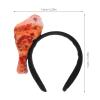 Abaodam Funny Realistic Turkey Leg Hairband for and Adults, Plush Fake Food Headband Party Accessory for Cosplay and Birthday Celebrations view 2