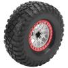 1/10 RC Crawler Car Beadlock Alloy Wheel Rims Rubber Tire Set of 4 Firm Durable High Wear Resistance for Hsp Axial SCX10 D90 RC Hobbyists (White) view 4