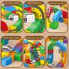 klick Electric Train Set Flexible Race Track-for Kids Ages 3-8 - Modular 3D Flexible Race Track Building Toy with Gravity-Defying 360 Movement, STEM Learning Fun Gift(82pcs[Electric-Train*2] Set) view 3