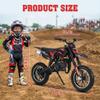 49CC 2 Stroke Dirt Bike, Gas Motorcycle for Kids, Moto De Gasolina para Nios with 10 Inch Off Road Tires, Shock Absorption & Front Rear Disc Brakes, Up to 25 Mph, 330 Lb Load (Red) view 3