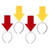 Abaodam 4Pcs Arrow Headbands Party Hair Hoop Set for Women and, Red and Yellow Arrow Hairbands Cosplay Headwear Decor for Birthday and Festival Events view 1