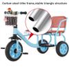 HUAIPU Children Pedal Trike with Seat/Soft and Comfortable Pedal Tricycle Can Take People Two-Seater Toddler Bike,Pink view 2