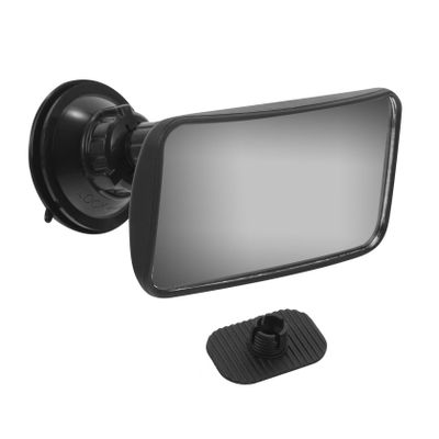 SECFOU Rearview Mirror 360 Suction Cup Interior Rear View Mirror for Safety Back Viewing Compatible with Most Vehicles