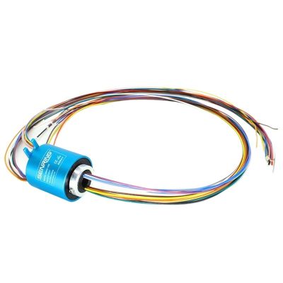 Bore Slip Ring with Flange 8mm Hole Size OD 35mm Electrical Slip Ring 6/12 circuits 5A Signal Transmission(8X35mm 6CH 5A)
