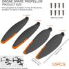 16PCS Foldable Drone Propellers Replace Parts for Most Drone Spare Part, 2.75-Inch Universal Replacement Blades,70mm Low-Noise and Quick-Release Blades Props Wings Accessories(Orange) view 2