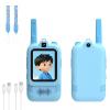 Wuehuds Video Walkie Talkies for Kids 2 Pack, Dual Cameras Kids Walkie Talkies with 2.0 Inch IPS Screen, Long Range 600M Indoor Outdoor Walkie Talkies for 3-12 Year Old Boys Girls (Blue+Blue) view 1
