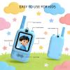 Wuehuds Video Walkie Talkies for Kids 2 Pack, Dual Cameras Kids Walkie Talkies with 2.0 Inch IPS Screen, Long Range 600M Indoor Outdoor Walkie Talkies for 3-12 Year Old Boys Girls (Blue+Blue) view 4