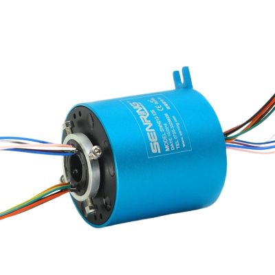 OD56mm Unique Slip Ring 12.7mm Bore Size 12 Circuits 10A Per Circuits Cable Reel Slip Ring 400RPM Working Speed