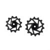 2pcs 12T+14T Ceramic Bearing Wheel for AXS, Lightweight Resin Derailleur Pulley Set with Narrow Wide Chain Retention, Compatible with 9/10/11-Speed(Black) view 3