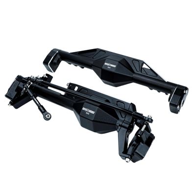 BEAXTURBO CNC Upgrade Aluminum7075 Front&Rear Axle housing&Steering Links kit-with an Aluminum Cover(Does not Contain Internal Transmission Components) for Axial 1:8 AXP8 Gilamon 2.2/Black