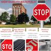 Solar Powered Blinking Stop Sign, 32 Inch Aluminum Octagon Traffic Sign with Engineer Grade Reflective Film, Enhanced Visibility for Construction Sites and Highways view 2
