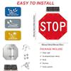 Solar Powered Blinking Stop Sign, 32 Inch Aluminum Octagon Traffic Sign with Engineer Grade Reflective Film, Enhanced Visibility for Construction Sites and Highways view 4