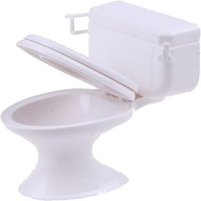 1:12 Scale Miniature Bathroom Toilet - Realistic Dollhouse Furniture for DIY Crafts, Dioramas and Architectural Models