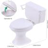 1:12 Scale Miniature Bathroom Toilet - Realistic Dollhouse Furniture for DIY Crafts, Dioramas and Architectural Models view 3