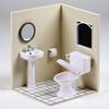 1:12 Scale Miniature Bathroom Toilet - Realistic Dollhouse Furniture for DIY Crafts, Dioramas and Architectural Models view 4