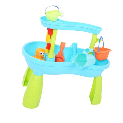 Water Table Toy for Kids, 19 Accessories Included with Smooth Surface and Bright Colors, Easy to Clean and Move, for Outdoor Backyard Beach Play