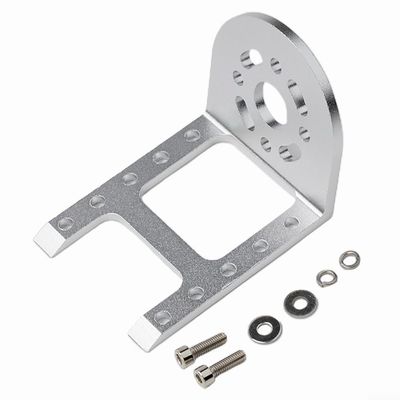 Aluminum Alloy Motor Mount Bracket for 36/40 Series Brushless Motors, 25mm Hole Spacing RC Boat Motor Mounting Frame, Compatible with 550 Motor, 4085402 4074 3674 3660, Silver