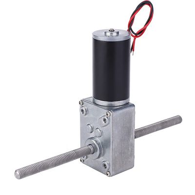 24V Dual Shaft Turbo Gear Motor, High Torque Speed Reduction Motor, M8 Thread Double Output Shaft, Metal Gearbox for DIY Projects, Robotics, and Industrial Applications (Reduction Ratio 200)