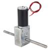 24V Dual Shaft Turbo Gear Motor, High Torque Speed Reduction Motor, M8 Thread Double Output Shaft, Metal Gearbox for DIY Projects, Robotics, and Industrial Applications (Reduction Ratio 200) view 2