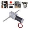 24V Dual Shaft Turbo Gear Motor, High Torque Speed Reduction Motor, M8 Thread Double Output Shaft, Metal Gearbox for DIY Projects, Robotics, and Industrial Applications (Reduction Ratio 200) view 3