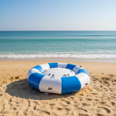 0.9mm PVC Inflatable Disco Boat Inflatable UFO Boat Inflatable Towable River Disco Boat 6 Seats, 3meters in Diameter with Pump
