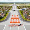 14Pcs Miniature Traffic Cones for Dollhouse, Plastic Road Sign Educational Construction Model view 4