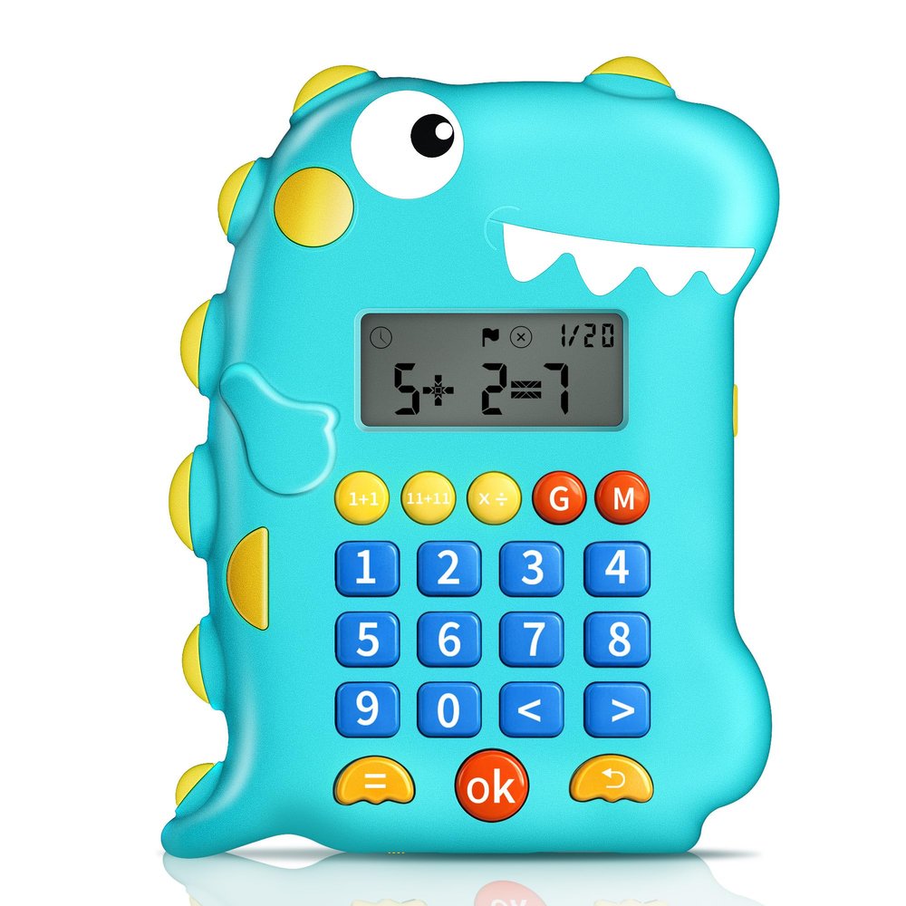 Math Games for Kids Ages 5-12, Portable Kids Calculator Toy, Addition Subtraction Multiplication Division Practice, 4 Logic Modes, 100,000 Questions, Fun Educational Math Toy