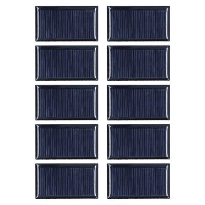 10pcs Small Solar Cell Panel Module, DIY Solar Charger Kit, Weather Mini Solar Cells for Science Projects Toy Light, 0.15W 5V with 300mA Working Current