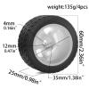 1/10 1/14 RC On-Road Drift Wheel Tires 2.36in OD Tamiya M-Chassis Tread Tyres w/Foam 12mm Hex Fit for 1/10 Tamiya M08/05/06 MF-01X 1/14 Hyper 14303 14304 14210 (White 5) view 2