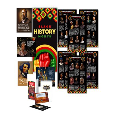 71-PCS African American (Black) History Month Trivia, Flashcards, Posters & Banner Educational Bundle | Subjects: Arts & Culture, Sports, STEM, Activism & More