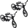 2Pcs Black 1/18 Diecast Bike Action Figure,Mini Finger Mountain Bike Bicycle Art Crafts Desktop Decor Finger Bikes view 1