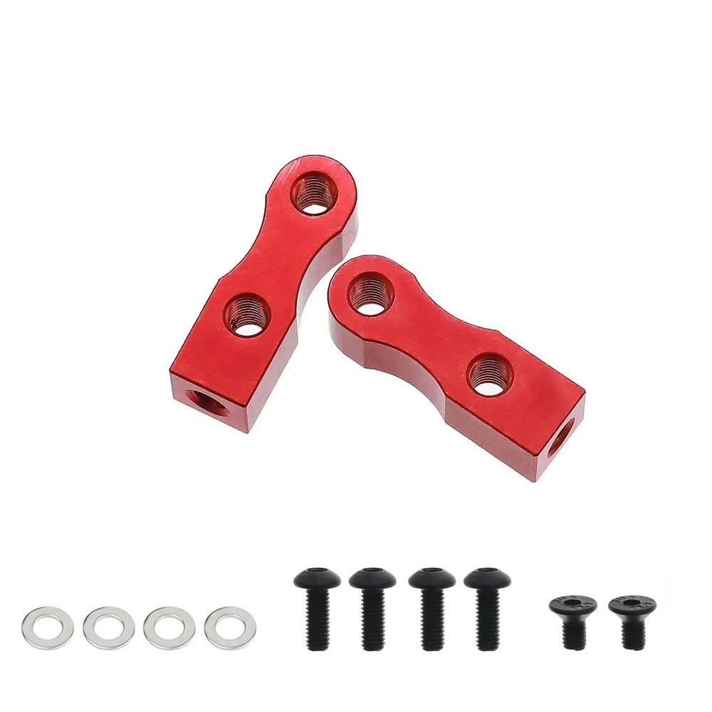 Aluminum Servo Mount for Tamiya TT01 TT02 TT-01 TT-02, 1/10 RC Car Bracket, confident(Red)