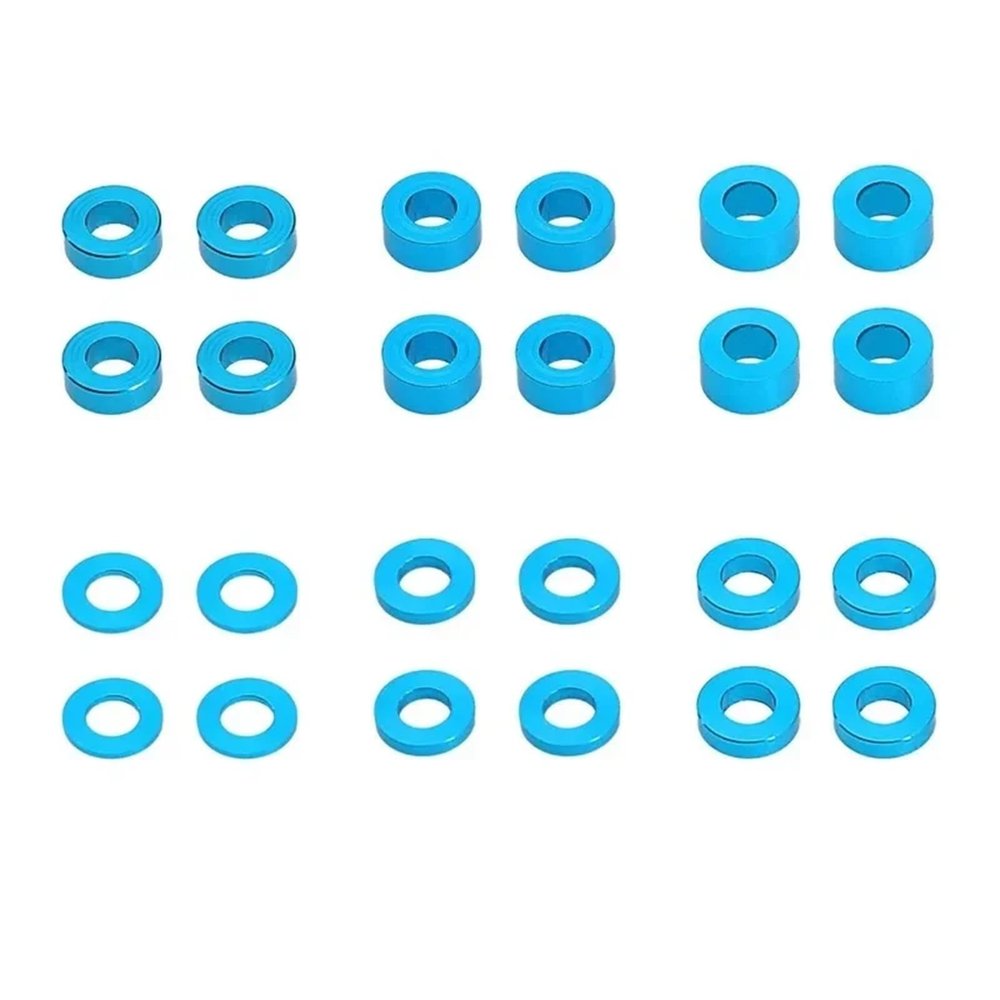 24Pcs M3 Screw Spacer Set for TAMIYA 53539 TT02 TT01 XV01 XV02, 3mm RC Car Hardware Kit with Washers & Nuts confident