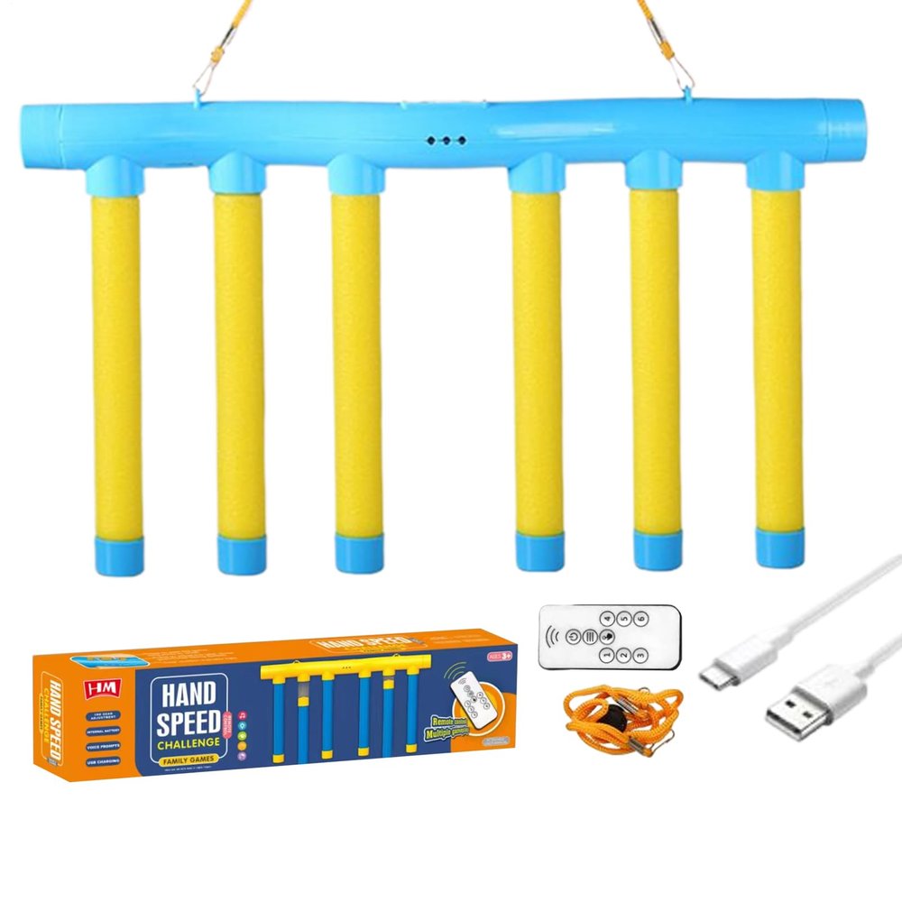 Reflex Challenge Game, Agility and Coordination Boost, 38.5x21.5x2cm, Coordination Reflex Training Toy, Catching Sticks Game, Flexible Speed Adjusted, for Kids, Adults, and Families