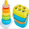 Fisher-Price Babys First Blocks & Rock-a-Stack Toy Set, Bucket of 10 Shapes & Ring Stacking Activity for Developmental Play Ages 6+ Months (Amazon Exclusive), Pack of 2 view 1