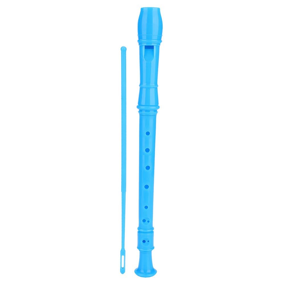 8 Hole Clarinet for Young Beginners | ABS Flute with Fingering Guide & Maintenance Rod | Educational Musical Instrument for Youngsters / Kindergarten / School (Blue)