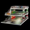 1/64 Scale Diorama Garage Mini Car Display Case with 3-Colour Dimmable LED Lighting Compatible with Tomica and Hot Wheels Parking Display for Mini Cars Garage (Ramp Parking Lot A) view 1