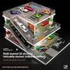 1/64 Scale Diorama Garage Mini Car Display Case with 3-Colour Dimmable LED Lighting Compatible with Tomica and Hot Wheels Parking Display for Mini Cars Garage (Ramp Parking Lot A) view 4