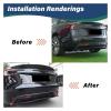 ZoYiFeng Compatible with Tesla Model 3 2023 2024+ Rear Bumper Surround Car Rear Chassis Tail Lip Spoiler Diffuser Deflector Protection Upgrade Kit view 3